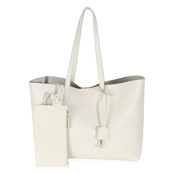 Saint Laurent Porcellana Calfskin Large Shopping Tote - Picture 1 of 8